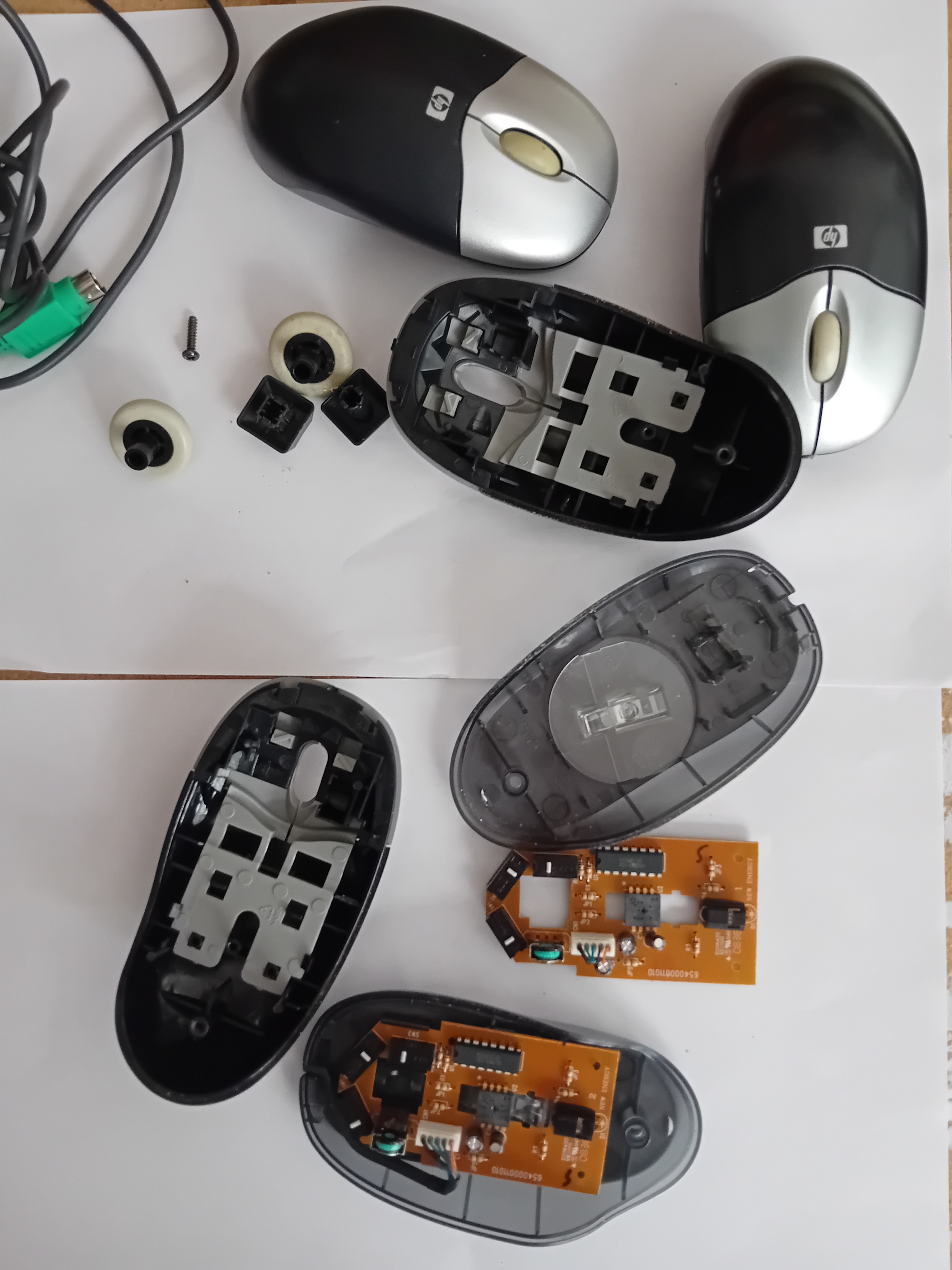 Desmontagem dos ratos de computador