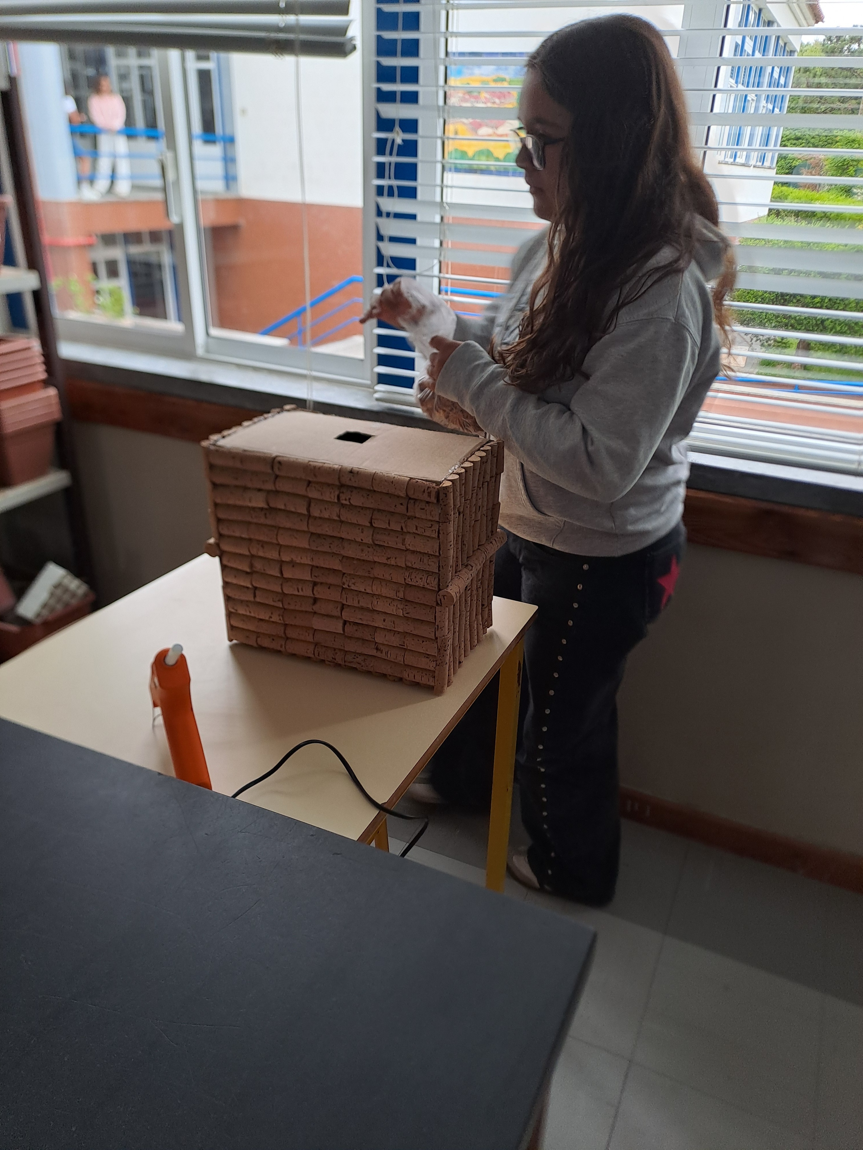 Construção do pilhão.