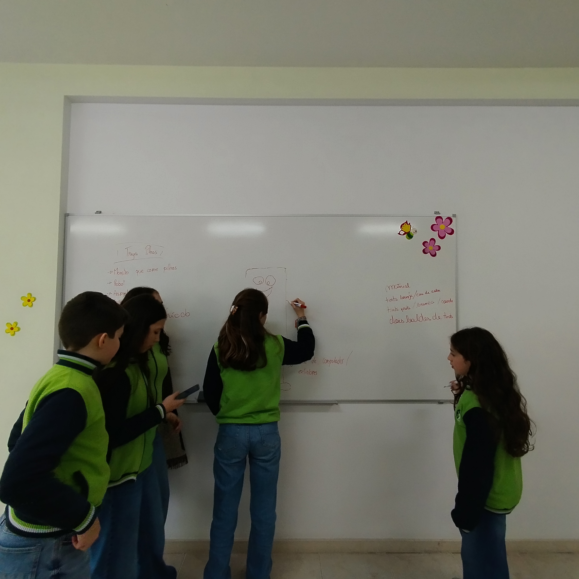 Planificação realizada pelos alunos do clube Hands On Eco Escolas