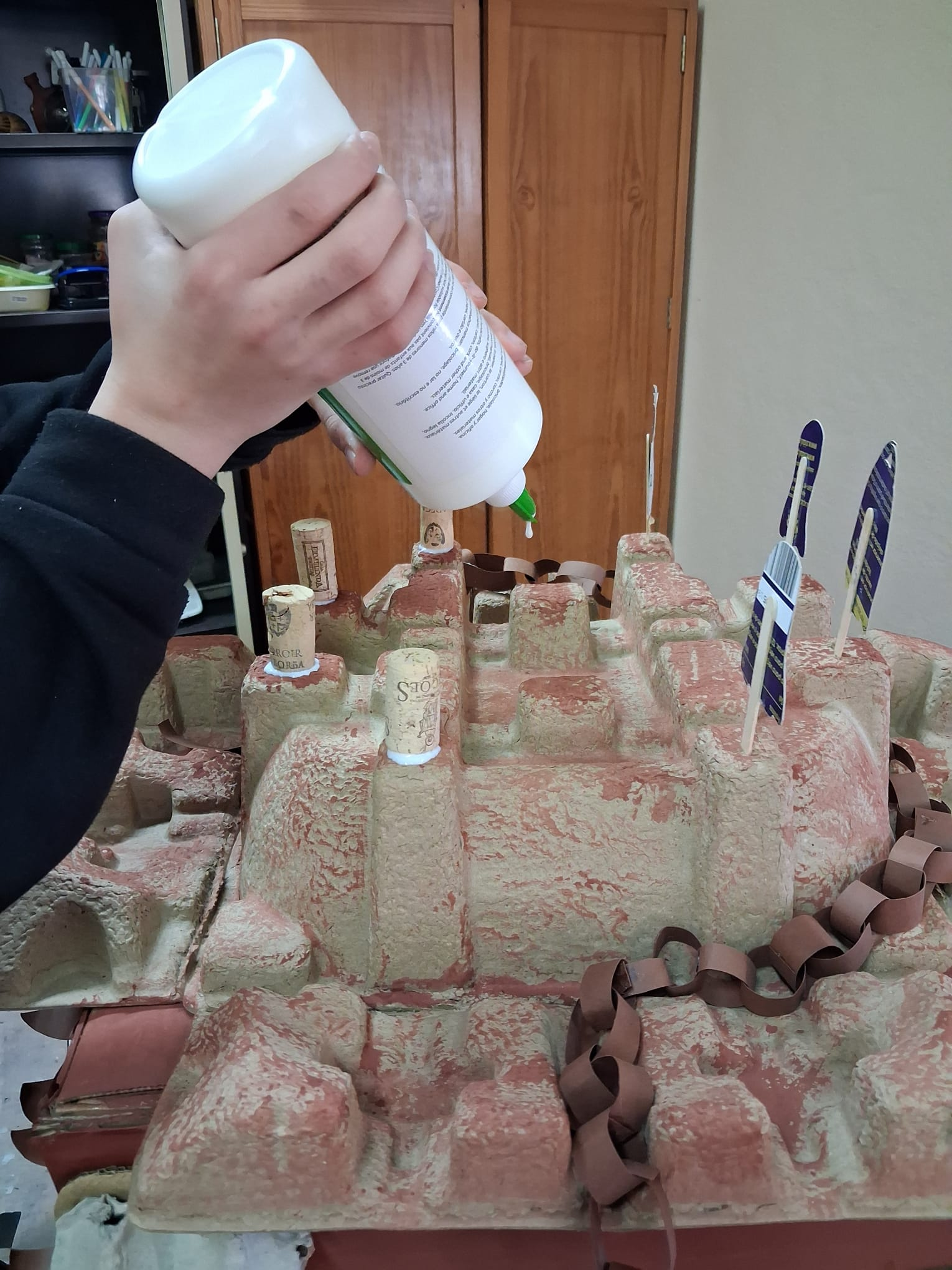 Materiais usados no processo de construção.