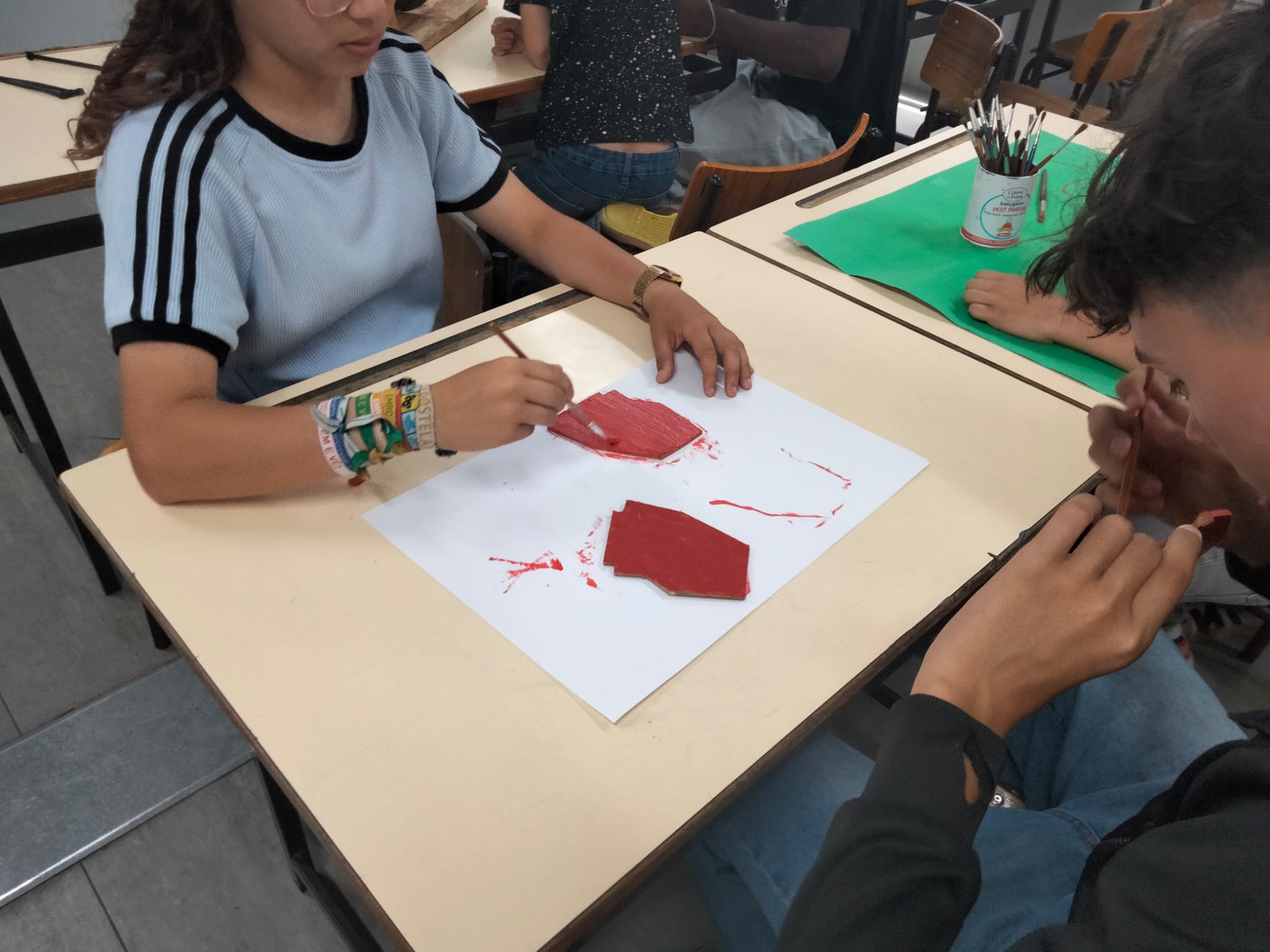 Pintura das aletas do Míssil
