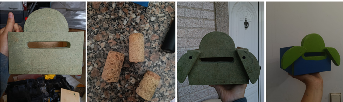 Tartaruga Gulosa de Pilhas Usadas<br />
A partir de uma caixa de madeira reciclada de um cabaz de Natal e equipada com tampa, reproduziu-se o formato de uma tartaruga, com o objetivo de sensibilizar para a importância da recolha e reciclagem de pilhas.